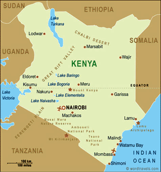 kenya map